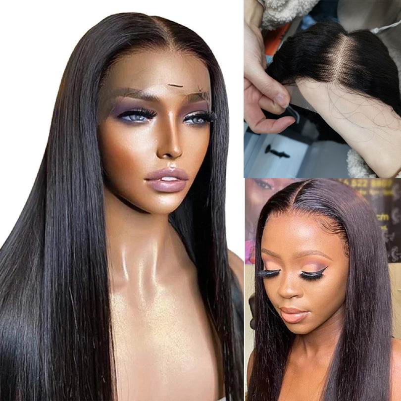 13*6 Transparent HD Lace Frontal Wigs Straight Hair Lace Front Wigs 180% Density-Amanda Hair
