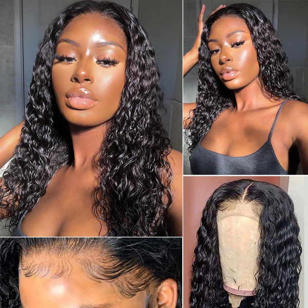 Water Wave Hair 13x6 HD Lace Front Wig 36" Glueless Long Wigs Real Human Hair Wigs For Women-Amanda Hair