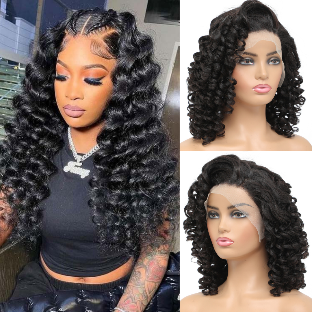 Wand Curl T Part Human Hair Wig-Clearance Flash Sale