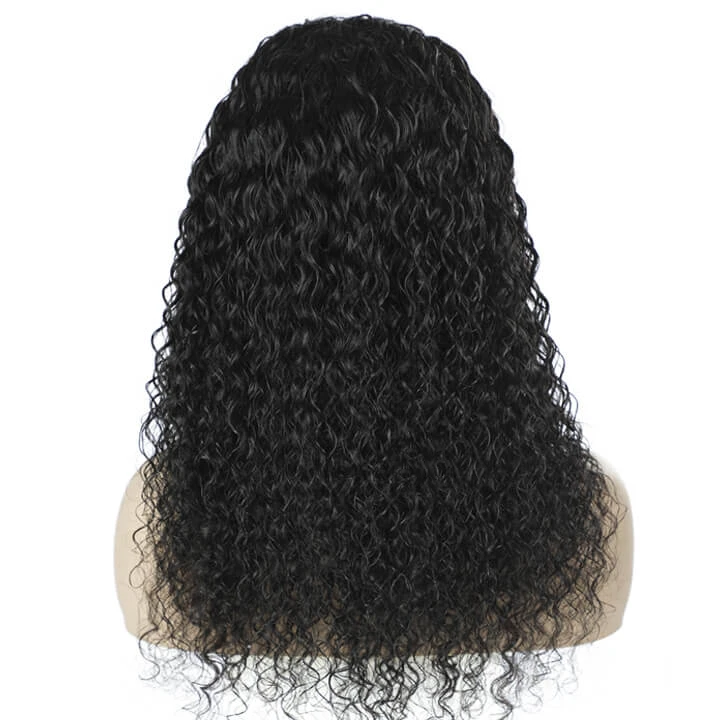 Amanda Water Wave Glueless Headband Human Virgin Hair Wigs With Pre-Attached Scalf