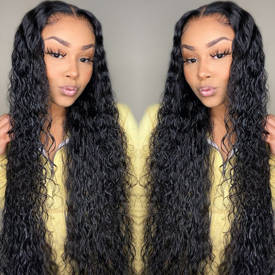Long Water Wave Brazilian Hair 5 * 5 HD Lace Closure Transparent Wig-Amanda Hair