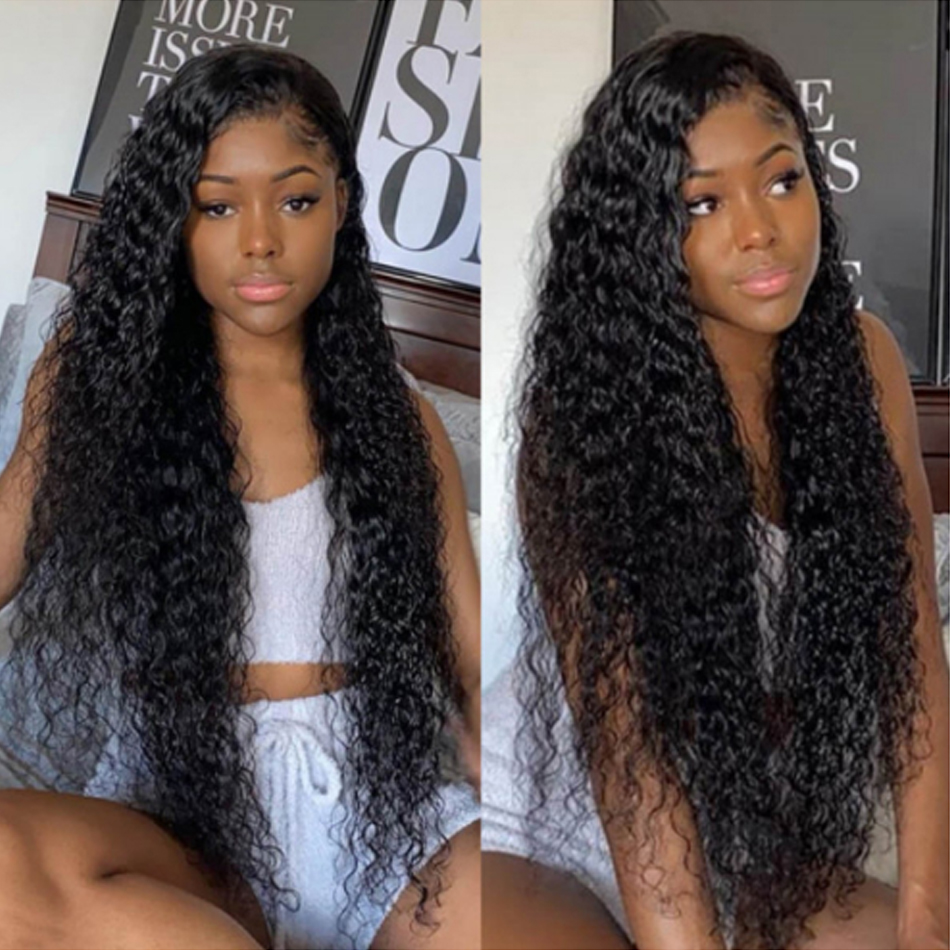 Long Water Wave Brazilian Hair 5 * 5 HD Lace Closure Transparent Wig-Amanda Hair