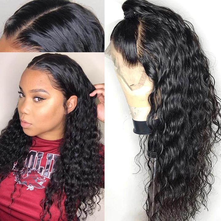 Water Wave Human Hair Full Lace Wigs Pre Plucked Hairline With Baby Hair-Amanda Hair